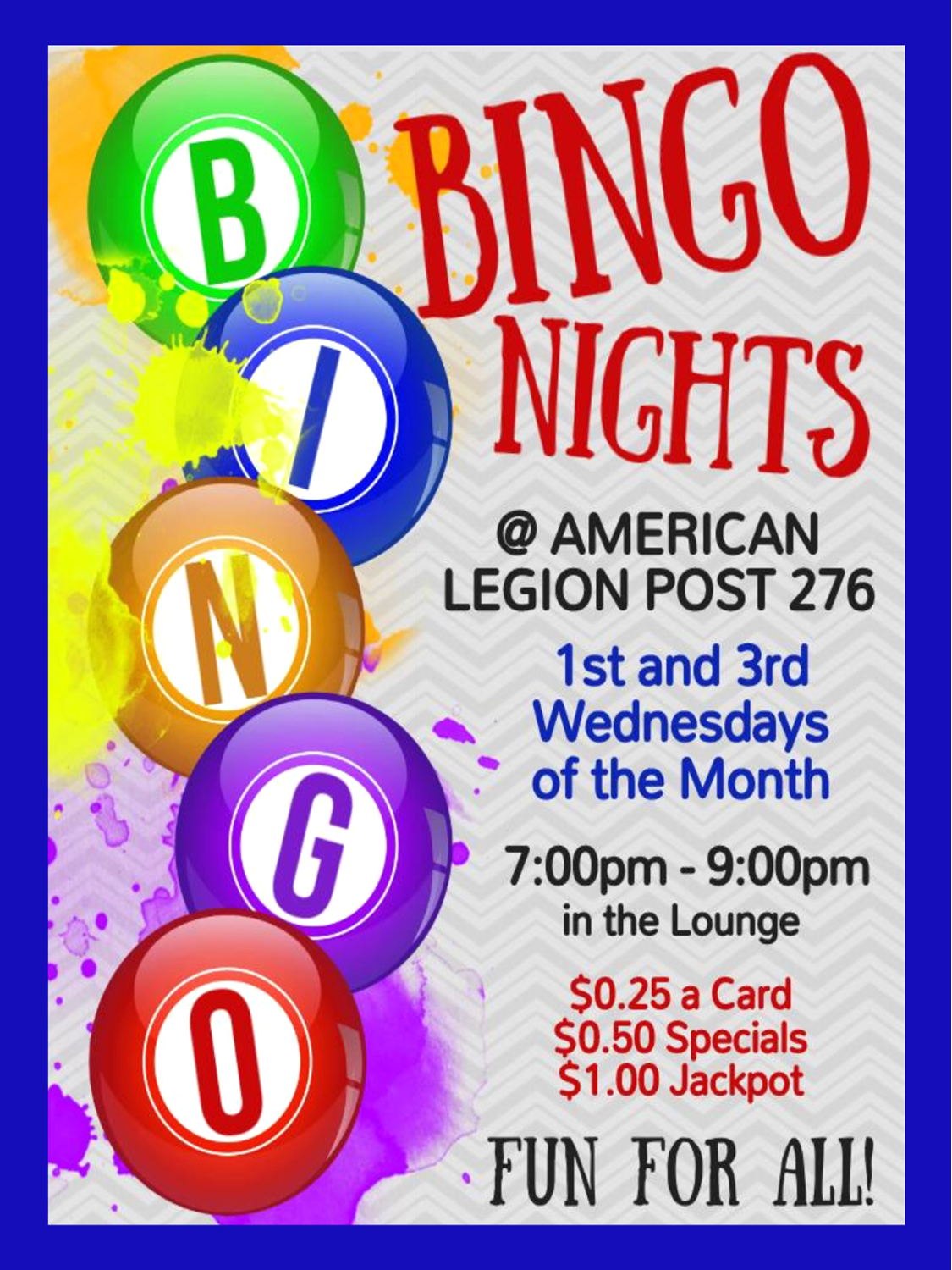 Friday Night Dinner Call for Menu Howard L Turner Post 276 Severn, MD